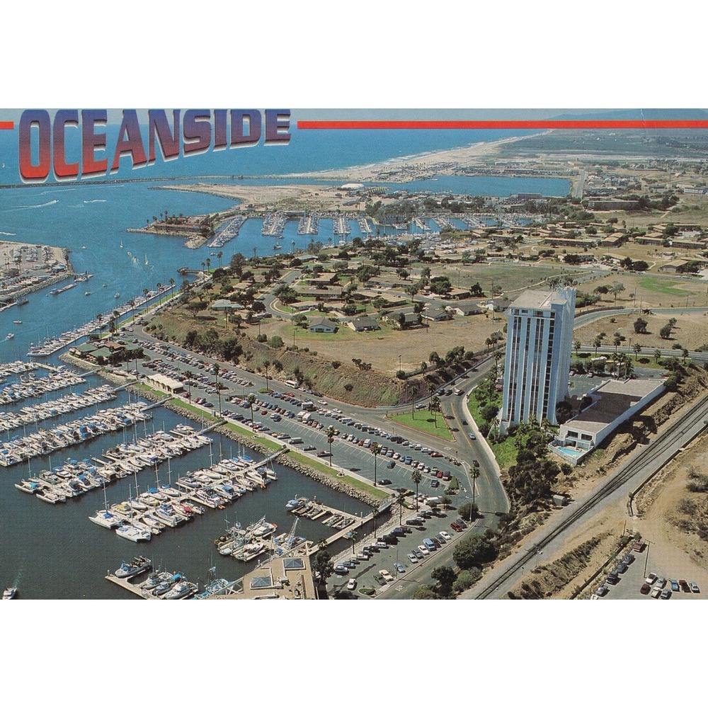 Oceanside California Marina Postcard Aerial Nautical Coastal James Blank